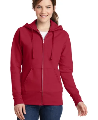Port & Company LPC78ZH Ladies Core Fleece Full-Zip Red
