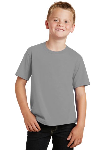 Port & Company PC450Y Youth Fan Favorite Tee in Medium grey