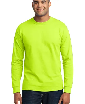 Port & Co PC55LST mpany   Tall Long Sleeve Core Bl Safety Green