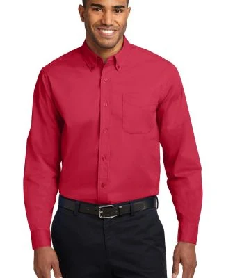 Port Authority TLS608    Tall Long Sleeve Easy Car in Red