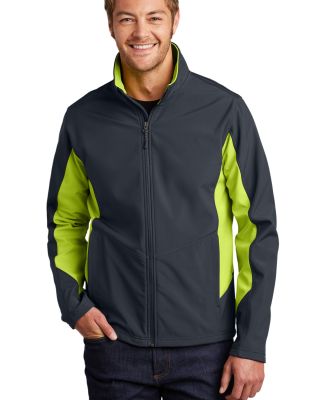 Port Authority J318    Core Colorblock Soft Shell  in Bat gry/ch grn