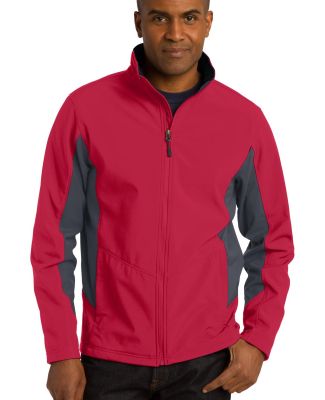 Port Authority J318    Core Colorblock Soft Shell  in Rich rd/bat gy