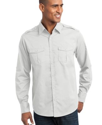 Port Authority S649    Stain-Release Roll Sleeve T in White