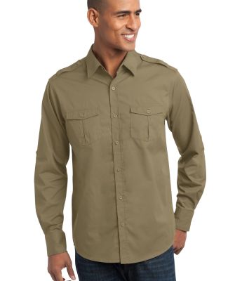 Port Authority S649    Stain-Release Roll Sleeve T in Vintage khaki
