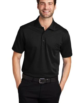 Port Authority TLK527    Tall Tech Pique Polo in Black