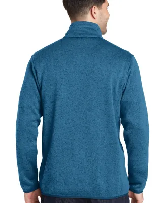 Port Authority F232    Sweater Fleece Jacket Med Blue Hthr