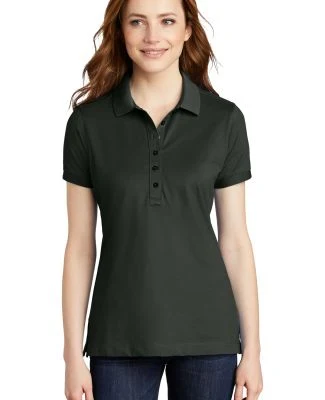 Port Authority L555    Ladies Stretch Pique Polo in Grey smoke