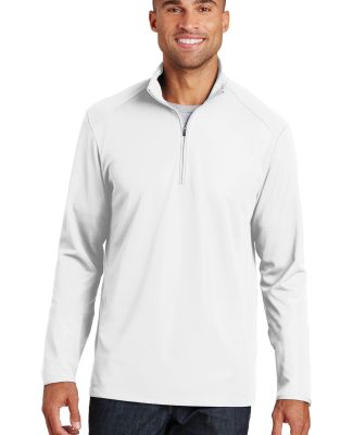 Port Authority K806    Pinpoint Mesh 1/2-Zip in White