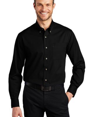 Port Authority TLS600T    Tall Long Sleeve Twill S in Black