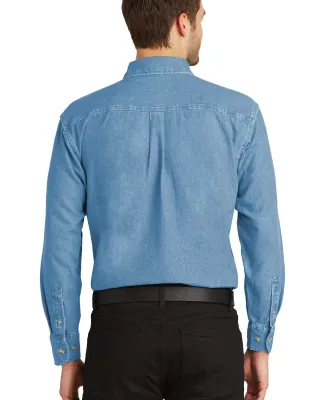Port Authority S600    Long Sleeve Denim Shirt Faded Denim