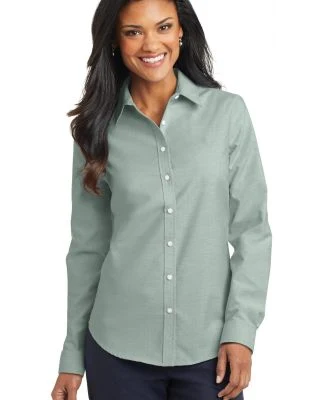 Port Authority L658    Ladies SuperPro   Oxford Sh in Green