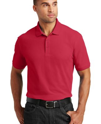 Port Authority K100    Core Classic Pique Polo in Rich red