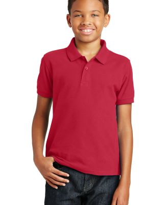 Port Authority Y100    Youth Core Classic Pique Po in Rich red