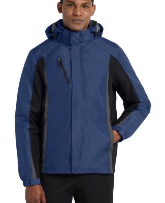 Port Authority J321    Colorblock 3-in-1 Jacket in Ad blu/blk/gry