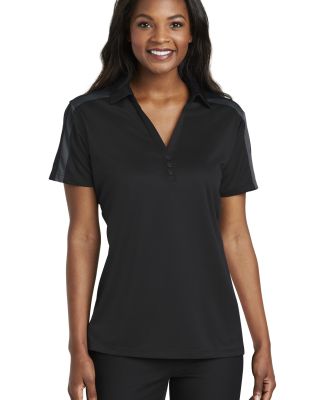 Port Authority L547    Ladies Silk Touch Performan in Black/steel gy