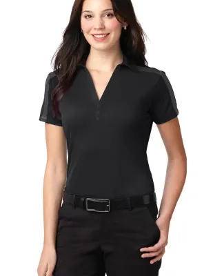 Port Authority L547    Ladies Silk Touch Performan Black/Steel Gy