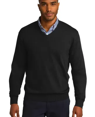 Port Authority SW285    V-Neck Sweater Black