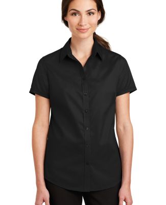 Port Authority L664    Ladies Short Sleeve SuperPr in Black