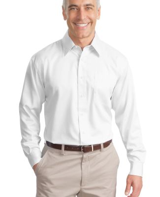 Port Authority TLS638    Tall Non-Iron Twill Shirt in White