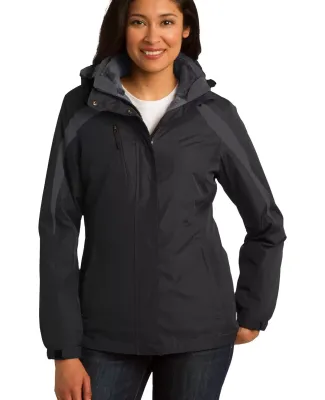 Port Authority L321    Ladies Colorblock 3-in-1 Ja Blk/Blk/Mag Gy