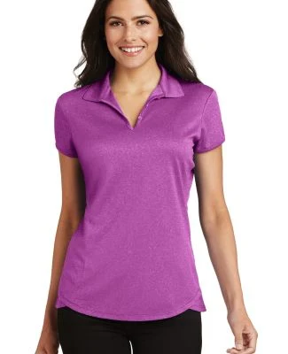 Port Authority L576    Ladies Trace Heather Polo in Berry hthr