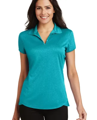 Port Authority L576    Ladies Trace Heather Polo Tropic Blue He