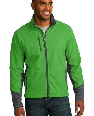 Port Authority J319    Vertical Soft Shell Jacket in Grn grs/mag gy