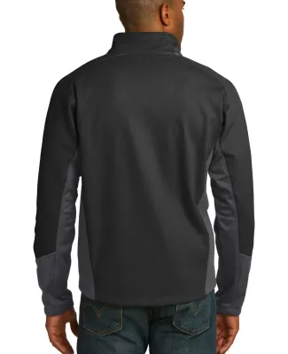 Port Authority J319    Vertical Soft Shell Jacket Black/Mag Grey