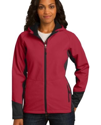 Port Authority L319    Ladies Vertical Hooded Soft in Rich red/black