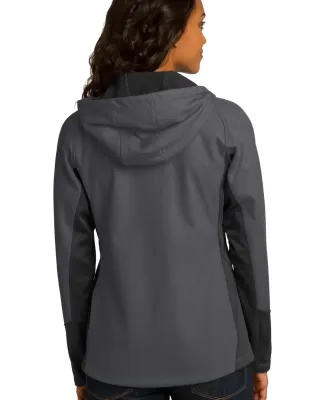 Port Authority L319    Ladies Vertical Hooded Soft Mag Grey/Black