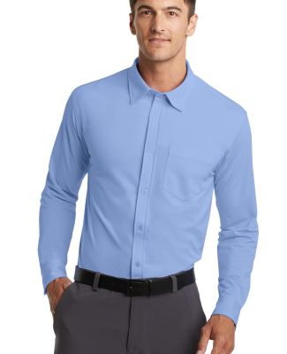 Port Authority K570    Dimension Knit Dress Shirt in Dress shr blue