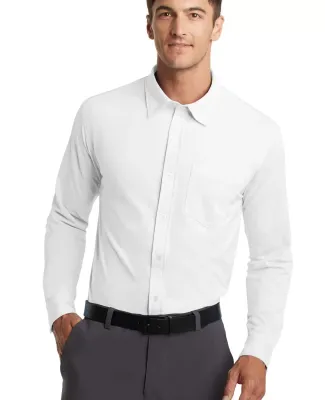 Port Authority K570    Dimension Knit Dress Shirt White