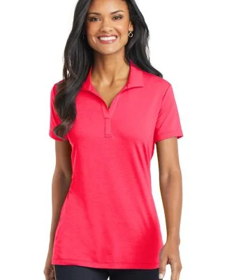 Port Authority L568    Ladies Cotton Touch   Perfo in Hot coral