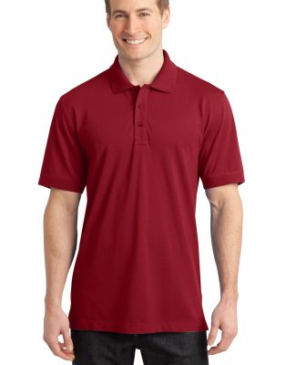 Port Authority K555    Stretch Pique Polo in Chili red