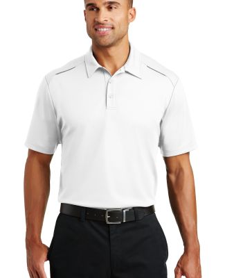 Port Authority K580    Pinpoint Mesh Polo in White