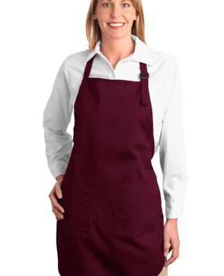 Port Authority A500    Full-Length Apron with Pock in Maroon