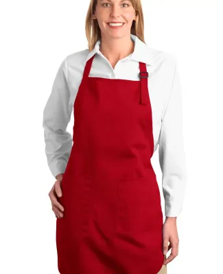 Port Authority A500    Full-Length Apron with Pock Red