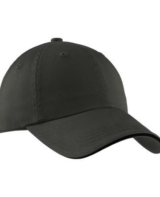 Port Authority C830A    Sandwich Bill Cap with Str in Charcoal/black