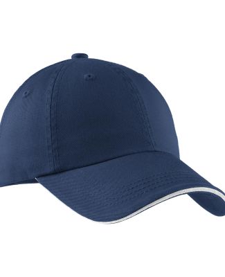 Port Authority C830A    Sandwich Bill Cap with Str in Ensignblue/wht