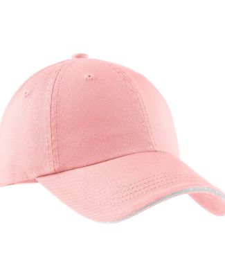 Port Authority C830A    Sandwich Bill Cap with Str in Ltpink/white