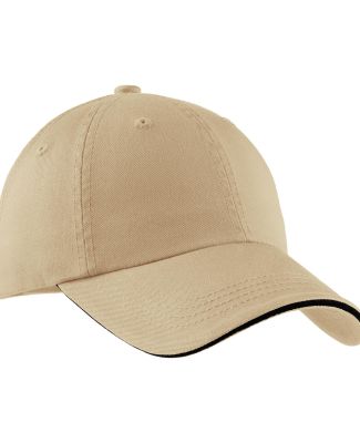 Port Authority C830A    Sandwich Bill Cap with Str in Stone/black