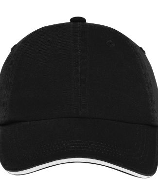 Port Authority C830A    Sandwich Bill Cap with Str in Black/white