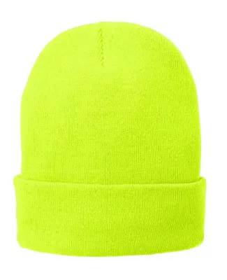 Port & Company CP90L Fleece-Lined Knit Cap in Neon yellow