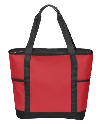 Port Authority BG411    On-The-Go Tote in Chili red/blk