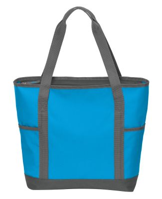 Port Authority BG411    On-The-Go Tote in Deep aqu/dk ch