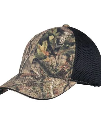 Port Authority C912    Camouflage Cap with Air Mes in Mobu cntry/blk