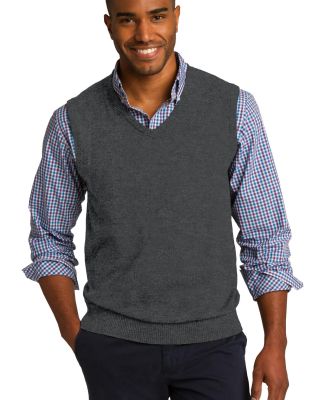 Port Authority SW286    Sweater Vest in Charcoal hthr