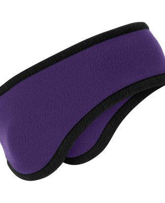 Port Authority C916    Two-Color Fleece Headband in Purple