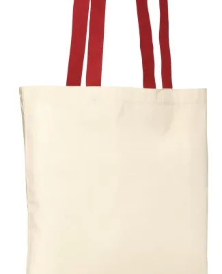 Port Authority B150    - Budget Tote Natural/Red