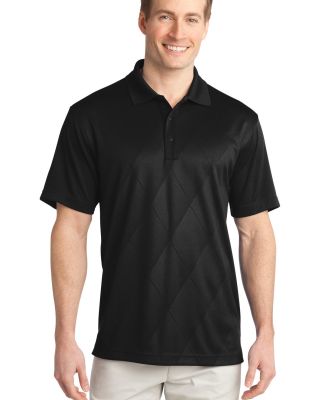 Port Authority K548    Tech Embossed Polo in Black